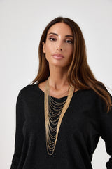 Maglia nera lurex FEDERICA BI