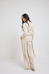 Tailleur in raso beige FEDERICA BI