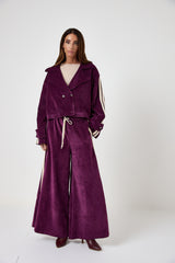 Pantalone in velluto bordeaux FEDERICA BI