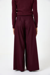 Pantalone in panno bordeaux FEDERICA BI