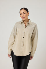 Camicia in denim e cristalli FEDERICA BI