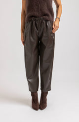 Pantalone in ecopelle moro FEDERICA BI