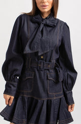 Abito FEDERICA BI in blu denim
