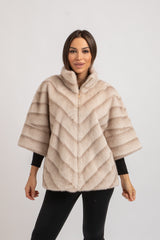 Ecopelliccia beige FEDERICA BI