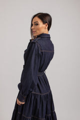 Abito FEDERICA BI in blu denim