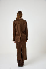 Gonna lunga in eco suede FEDERICA BI