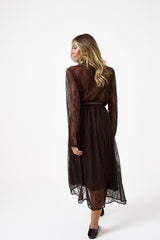 Abito lungo in pizzo moro FEDERICA BI