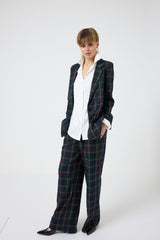 Blazer tartan blu notte FEDERICA BI