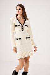 Abito elegante bottoni oro FEDERICA BI