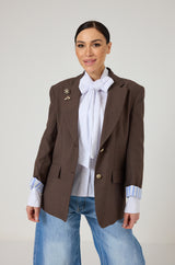 Blazer over in cotone FEDERICA BI