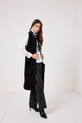 Pantalone nero in ecopelle FEDERICA BI