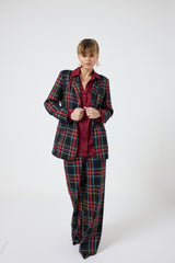 Pantalone tartan nero FEDERICA BI
