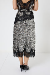 Gonna in paillettes argento FEDERICA BI