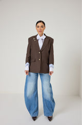 Blazer over in cotone FEDERICA BI