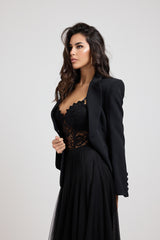 Blazer nero in cadi’ FEDERICA BI