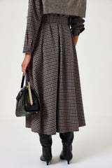 Abito a quadri spilla fiore FEDERICA BI