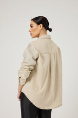 Camicia in denim e cristalli FEDERICA BI