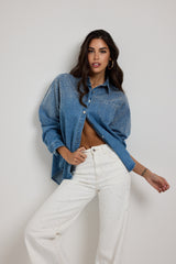 Camicia in denim azzurra FEDERICA BI