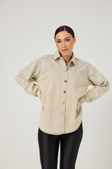 Camicia in denim e cristalli FEDERICA BI