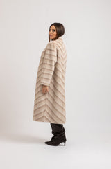 Ecopelliccia beige FEDERICA BI