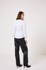 Pantalone nero in ecopelle FEDERICA BI