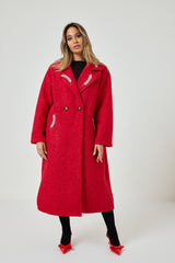 Cappotto rosso gioiello FEDERICA BI