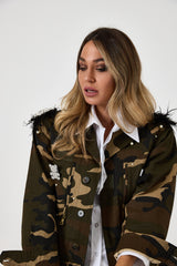 Giacca in cotone military LOVE FEDERICA BI