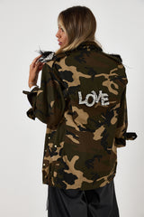 Giacca in cotone military LOVE FEDERICA BI