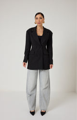 Blazer nero over FEDERICA BI