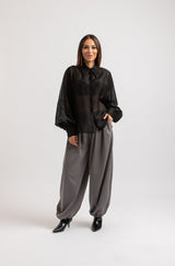 Pantalone grigio perla FEDERICA BI