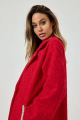 Cappotto rosso gioiello FEDERICA BI