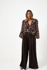 Pantalone in panno moro FEDERICA BI