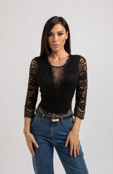 Body nero in pizzo FEDERICA BI