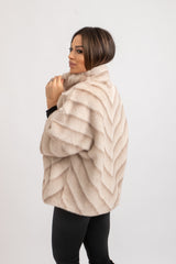 Ecopelliccia beige FEDERICA BI