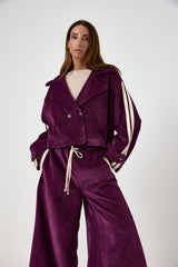 Pantalone in velluto bordeaux FEDERICA BI