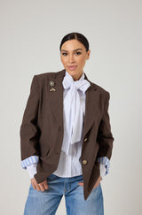 Blazer over in cotone FEDERICA BI