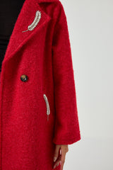 Cappotto rosso gioiello FEDERICA BI
