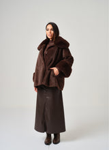 Giacca marrone in ecopelliccia FEDERICA BI