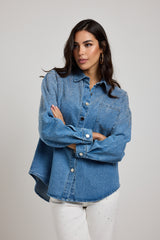 Camicia in denim azzurra FEDERICA BI