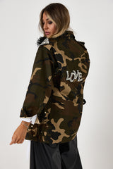 Giacca in cotone military LOVE FEDERICA BI