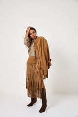 Giacca in suede biscotto FEDERICA BI