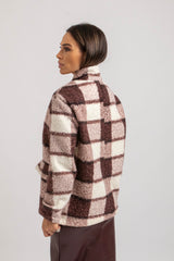 Giacca in simil lana cotta tartan FEDERICA BI