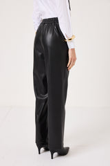 Pantalone nero in ecopelle FEDERICA BI