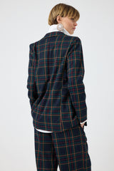 Pantalone tartan blu notte FEDERICA BI