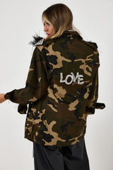 Giacca in cotone military LOVE FEDERICA BI