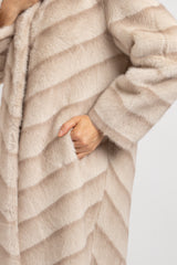 Ecopelliccia beige FEDERICA BI