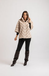 Ecopelliccia beige FEDERICA BI