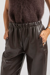 Pantalone in ecopelle moro FEDERICA BI