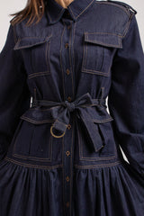 Abito FEDERICA BI in blu denim