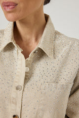 Camicia in denim e cristalli FEDERICA BI